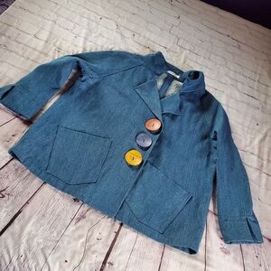 Vitamin Denim Jacket Extra Large Multicolor Buttons Oversized Rare Loose Fit XXL